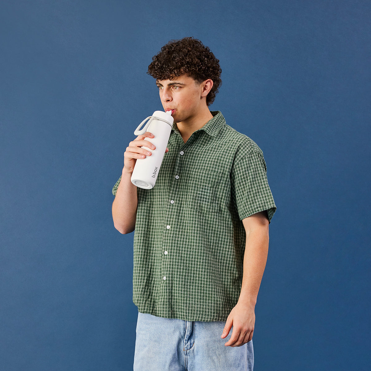 690 ml geïsoleerde Flip Top fles - wit uit