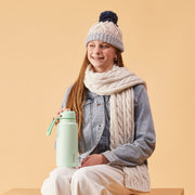 Geïsoleerde Flip Top 1 liter fles - groene munt