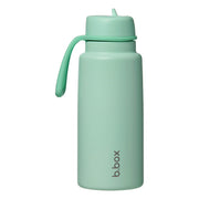 Geïsoleerde Flip Top 1 liter fles - groene munt
