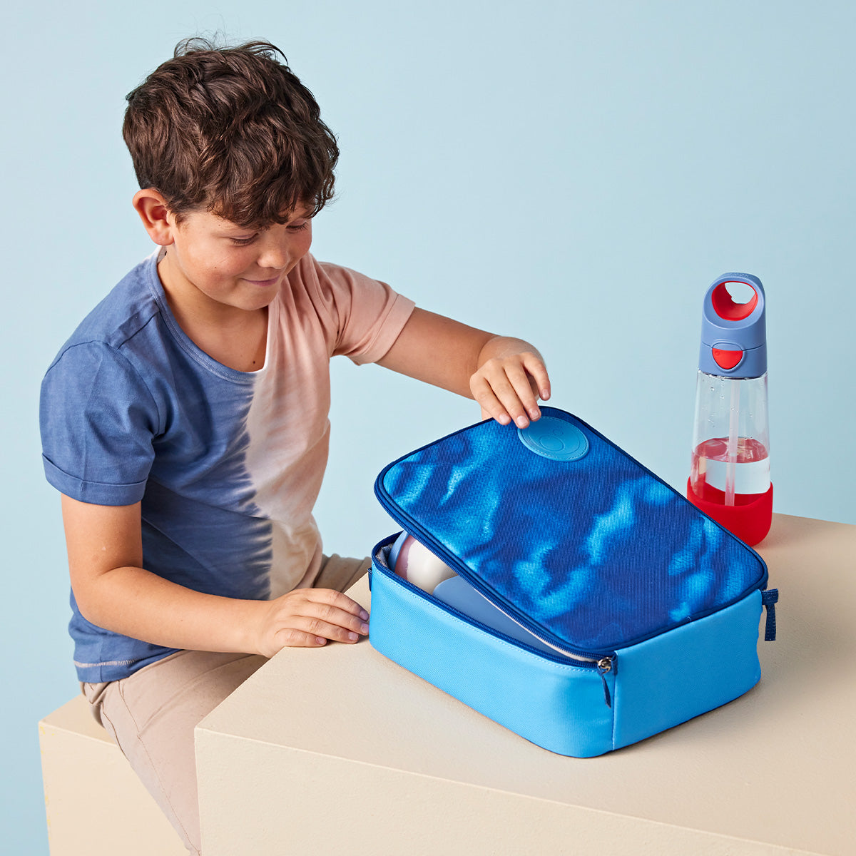 flexi insulated lunch bag - deep blue