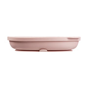 Siliconen bord + deksel - blush