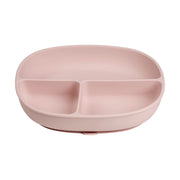 Siliconen bord + deksel - blush