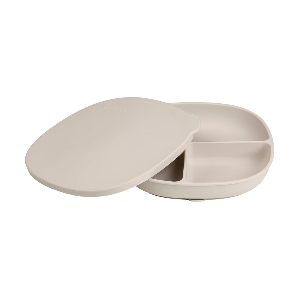 Siliconen bord + deksel - latte