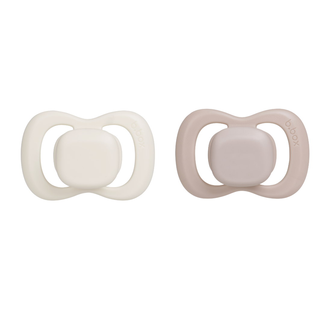 fopspeen twin pack - vanille + blush (alleen silicone)