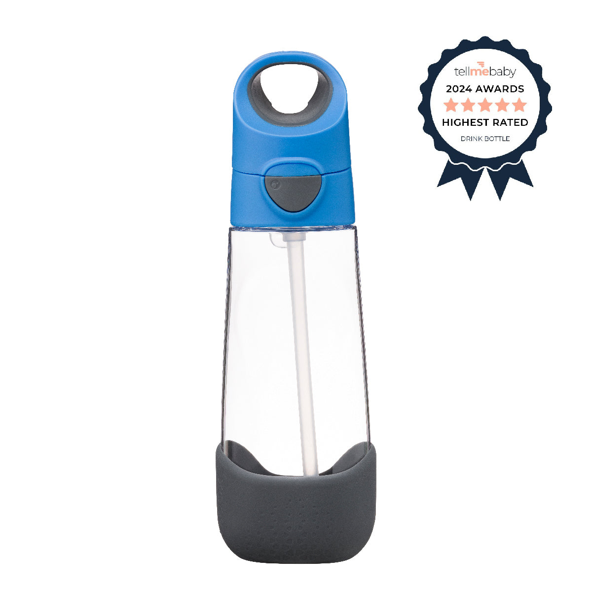 tritan™ drink bottle 600ml - blue slate